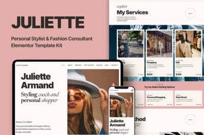 Juliette – Personal Stylist & Fashion Consultant Elementor Pro Template Kit