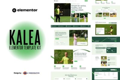 Kalea - Badminton School & Sports Club Elementor Pro  Template Kit