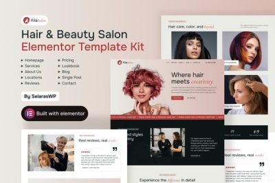 KilaSalon - Hair and Beauty Salon Elementor Template Kit
