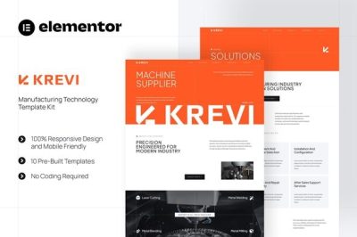 Krevi - Manufacturing Technology Elementor Template Kit