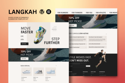 Langkah - Shoes Store eCommerce Elementor Template Kit