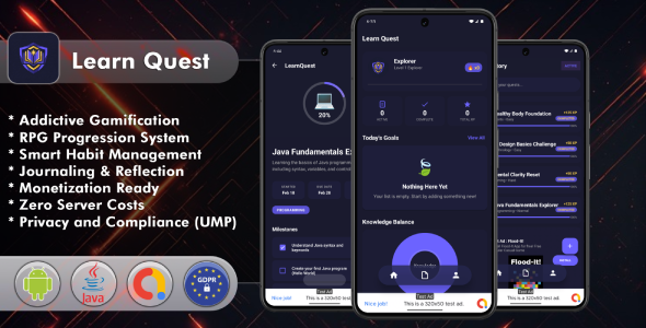 Learn Quest Android App Template Learn Quest Android App Template