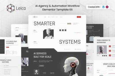 Leica - AI Agency & Automation Workflow Elementor Template Kit
