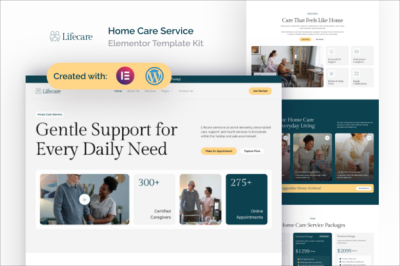 Lifecare - Home Care & Private Nursing Services Elementor Template Kit