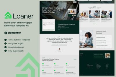 Loaner - Home Loan and Mortgage Elementor Template Kit