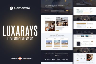 Luxarays - Private Jet Charters Elementor Pro Template Kit