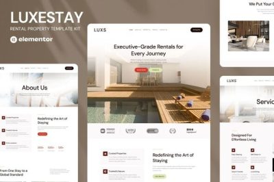 LuxeStay - Rental Property Elementor Template Kit