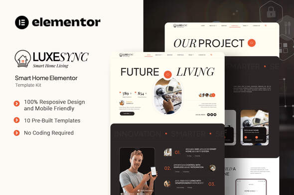 Luxesync - Smart Home Elementor Template Kit Luxesync - Smart Home Elementor Template Kit