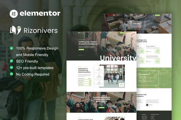 Rizonivers - University & School Elementor Template Kit Rizonivers - University & School Elementor Template Kit