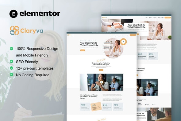 Claryva - Virtual Assistant Elementor Template Kit Claryva - Virtual Assistant Elementor Template Kit