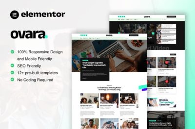Ovara - Modern Blog Elementor Pro Template Kit