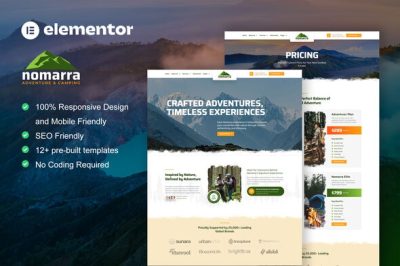 Nomarra - Outdoor Adventure & Camping Elementor Pro Template Kit