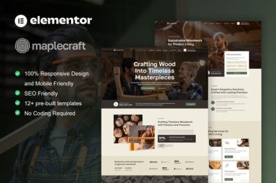 MapleCraft - Carpenter & Custom Furniture Elementor Pro Template Kit