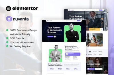 Nuvanta - Business Coach & Consulting Elementor Pro Template Kit