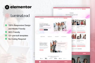 LuminaLead - Feminine Business Coaching Elementor Pro Template Kit