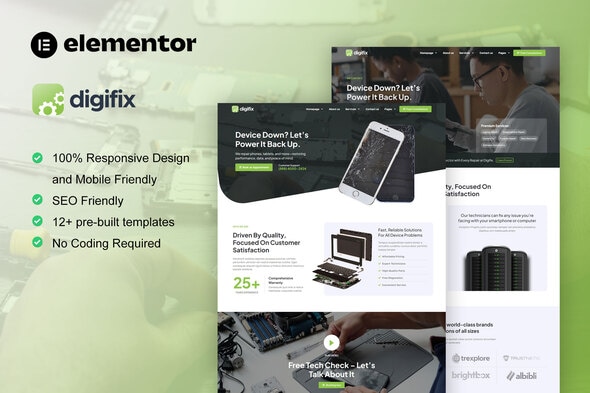 DigiFix - Mobile Phone Repair Elementor Pro Template Kit DigiFix - Mobile Phone Repair Elementor Pro Template Kit
