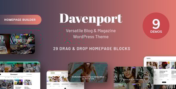 Davenport - Versatile Blog and Magazine WordPress Theme Davenport - Versatile Blog and Magazine WordPress Theme