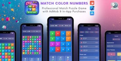 Match Color Numbers - Professional iOS Match Puzzle Game with AdMob & In-App Purchases