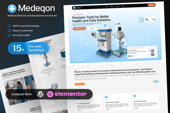 Medeqon - Medical Devices & Equipment Service Elementor Template Kit Medeqon - Medical Devices & Equipment Service Elementor Template Kit