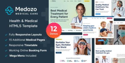 Medozo - Health & Medical Premium HTML5 Template