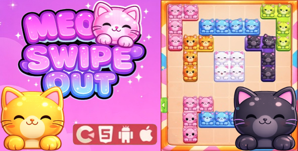 Meow Swipe - HTML5 Game, Construct 3 Meow Swipe - HTML5 Game, Construct 3