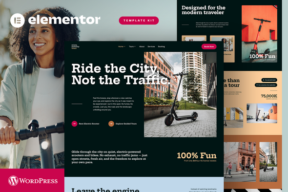 Micromobility Tours - Electric Scooter & Bike Rental Elementor Template Kit Micromobility Tours - Electric Scooter & Bike Rental Elementor Template Kit