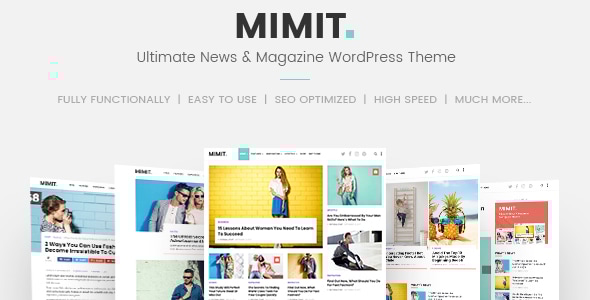 Mimit - Ultimate News & Magazine WordPress Theme Mimit - Ultimate News & Magazine WordPress Theme