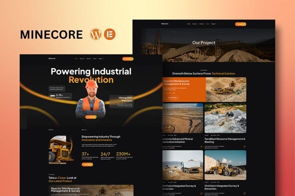 Minecore - Mining & Industry Elementor Template Kit Minecore - Mining & Industry Elementor Template Kit