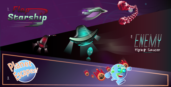 Mini Space Three Game Bundle - HTML5 Game Template Mini Space Three Game Bundle - HTML5 Game Template