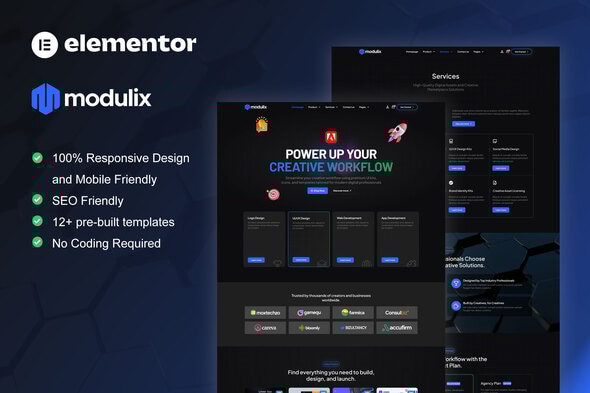 Modulix - Digital Product Store Elementor Pro Template Kit Modulix - Digital Product Store Elementor Pro Template Kit