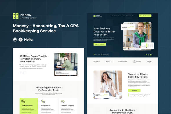 Monesy - Accounting, Tax & CPA Bookkeeping Service Elementor Template Kit Monesy - Accounting, Tax & CPA Bookkeeping Service Elementor Template Kit
