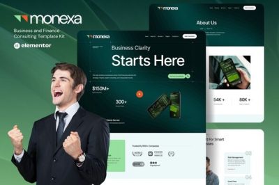 Monexa - Business & Finance Consulting Elementor Template Kit