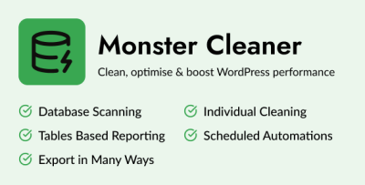 Monster Cleaner - Clean, optimize, and boost WordPress performance