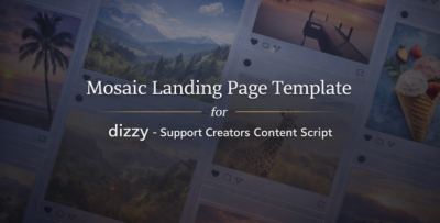 Mosaic – Modern Landing Page Module for Dizzy