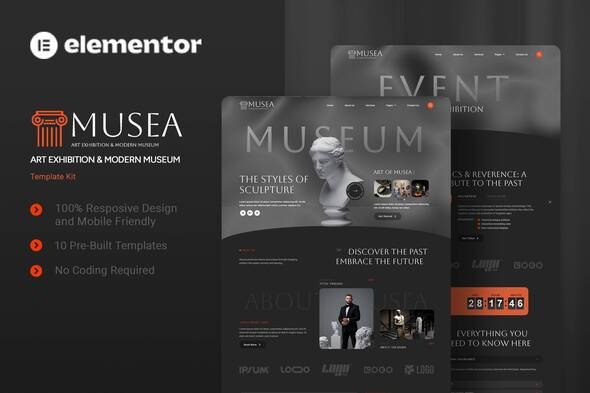 Musea - Art Exhibition & Modern Museum Elementor Template Kit Musea - Art Exhibition & Modern Museum Elementor Template Kit