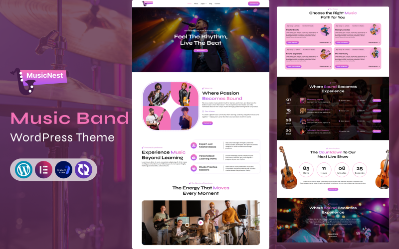 MusicNest – Music School, Band & Live Event WordPress Theme MusicNest – Music School, Band & Live Event WordPress Theme