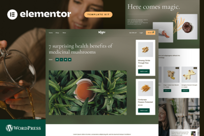 Myco - Medicinal Mushrooms & Adaptogens Shop Elementor Template Kit