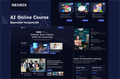 Neurix AI Online Course - Technology Elementor Template Kit