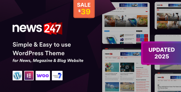 News247 - News Magazine WordPress Theme News247 - News Magazine WordPress Theme