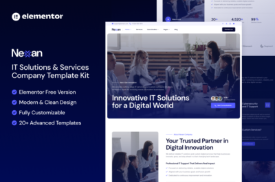 Nexan - IT Solutions & Services Company Elementor Template Kit