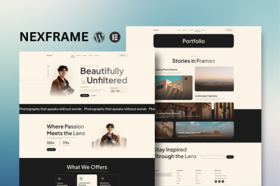 Nexframe - Photography & Portfolio Elementor Kit