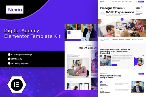Nexin - Creative Digital Agency Elementor Template Kit Nexin - Creative Digital Agency Elementor Template Kit