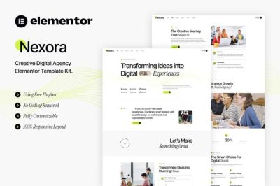 Nexora - Creative Digital Agency Elementor Template Kit