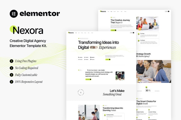 Nexora - Creative Digital Agency Elementor Template Kit Nexora - Creative Digital Agency Elementor Template Kit