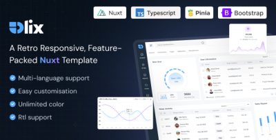 Olix Vue Nuxt Admin & Dashboard Template