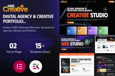 OneCreative - Digital Agency & Creative Portfolio Elementor Templates Kit