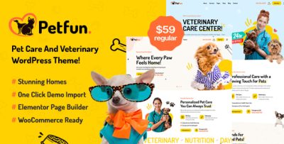 Petfun - Pet Care & Veterinary WordPress Theme