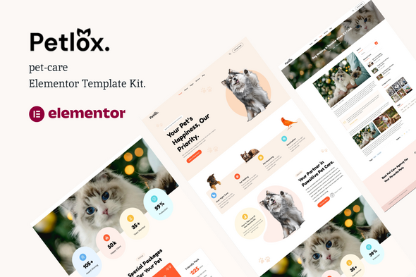 Petlox – Pet Care Elementor Template Kit Petlox – Pet Care Elementor Template Kit