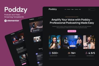 Podzzy - Podcast and Video Streaming Elementor Kit