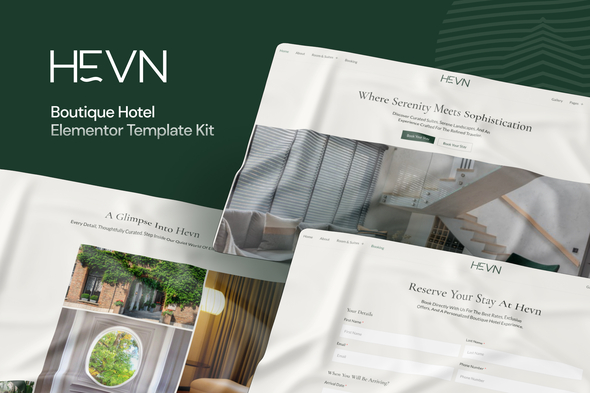 Hevn - Boutique Hotel Elementor Template Kit Hevn - Boutique Hotel Elementor Template Kit